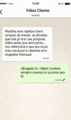 Depoimento de cliente
