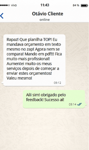 Depoimento de cliente