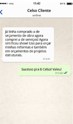 Depoimento de cliente
