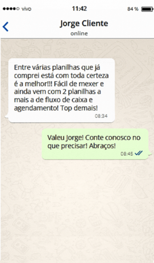 Depoimento de cliente