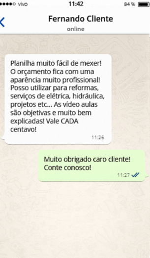Depoimento de cliente